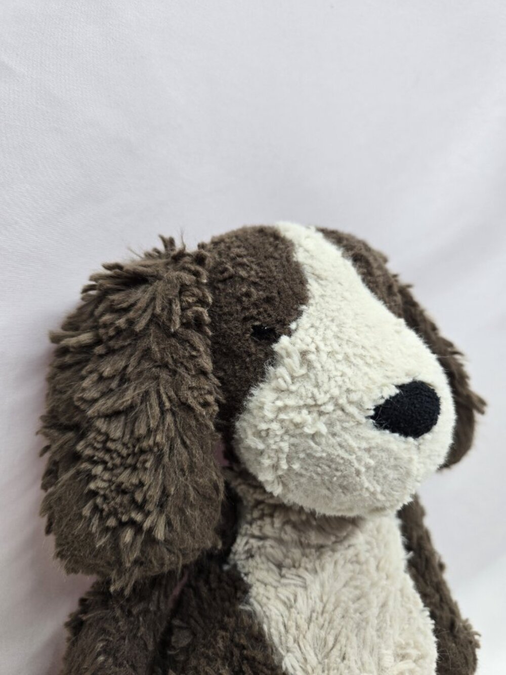 Jellycat London Bashful Fudge Puppy Brown & White Plush 12”- Matted Fur Used - Picture 4 of 16